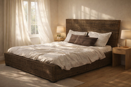 Enrico VIII - bed - rattan