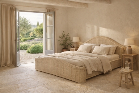 Entasi - DOPPELBETT - Rattan