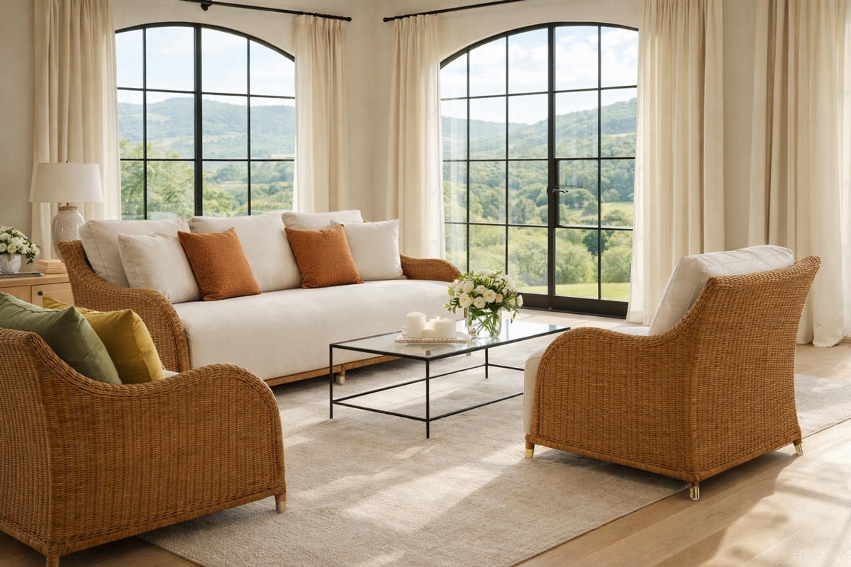 Tecla - 3-Sitzer Sofa - rattan