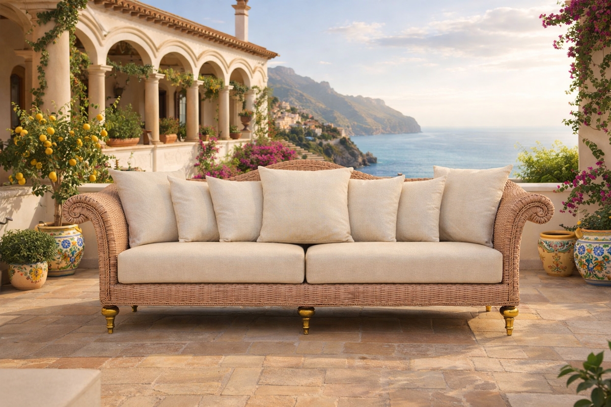 Mendelssohn - 3-Sitzer Sofa - Rattan