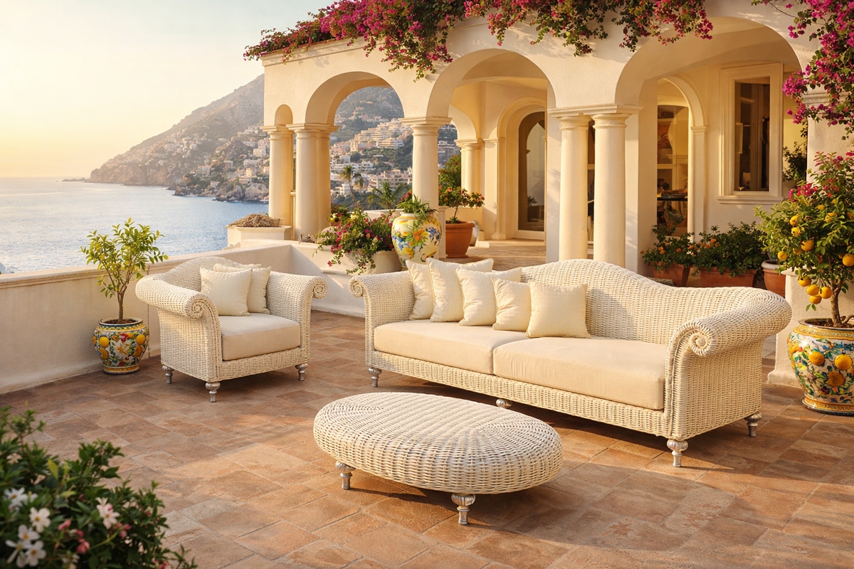 Mendelssohn - 3-Sitzer Sofa - Rattan