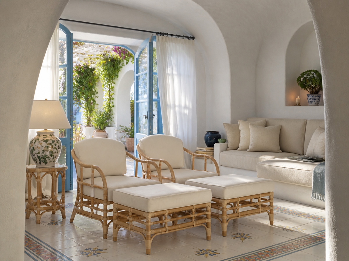 Amalia - pouf - Rattan