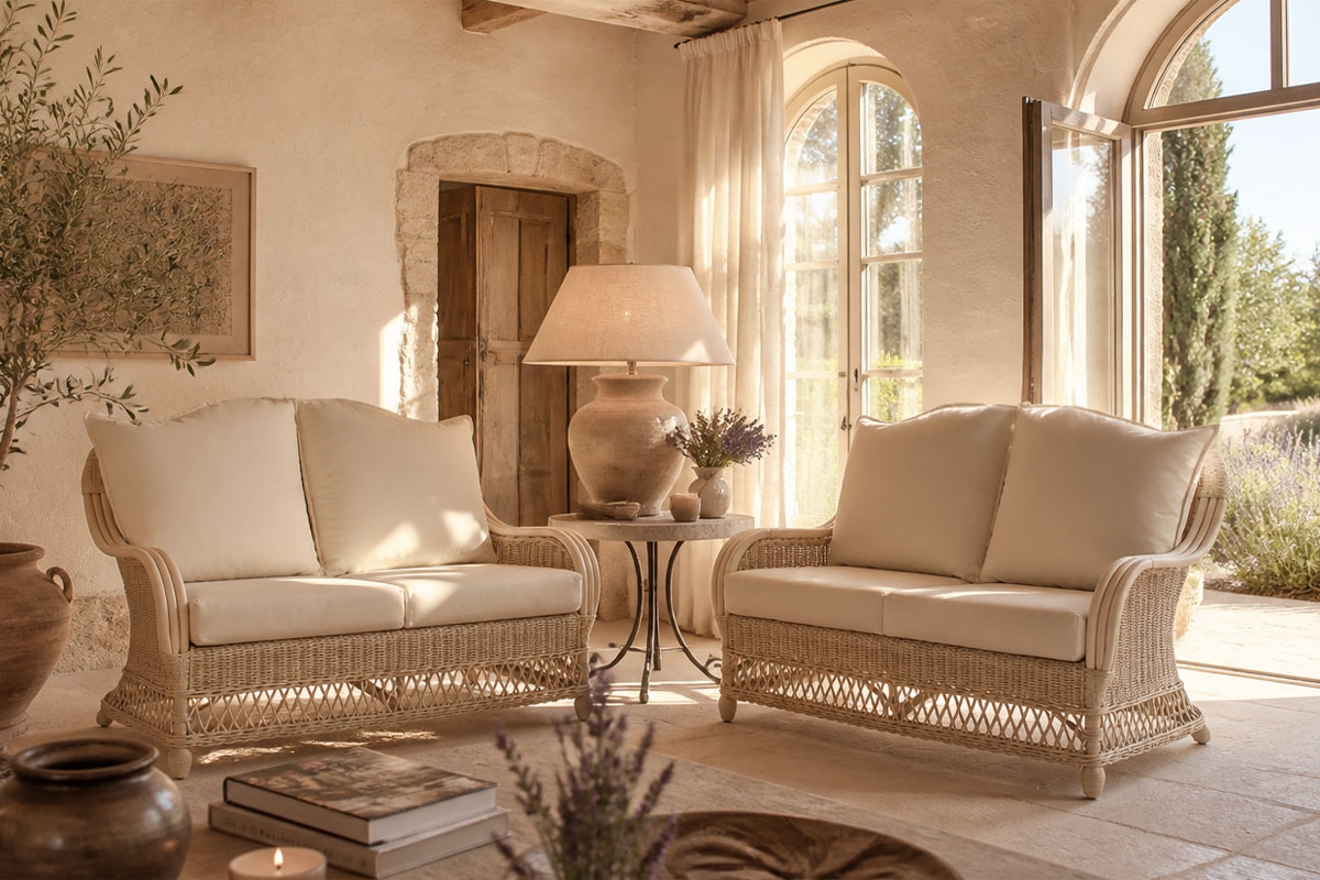 Present - 2 seater sofa - rattan