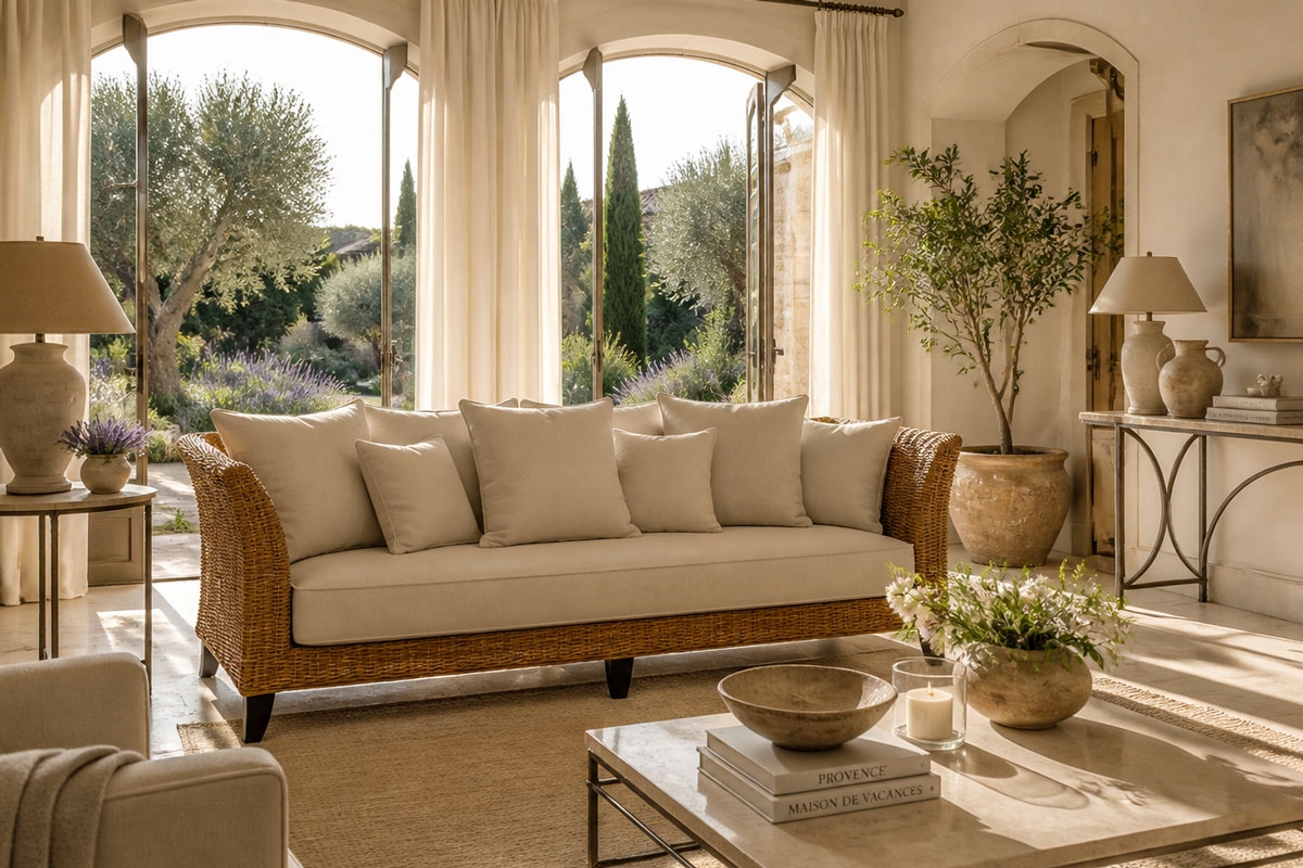 Smallsize - 3 seater sofa - Rattan