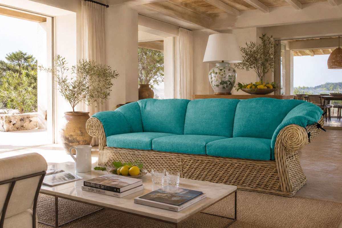 Roller - divano 3 posti - rattan