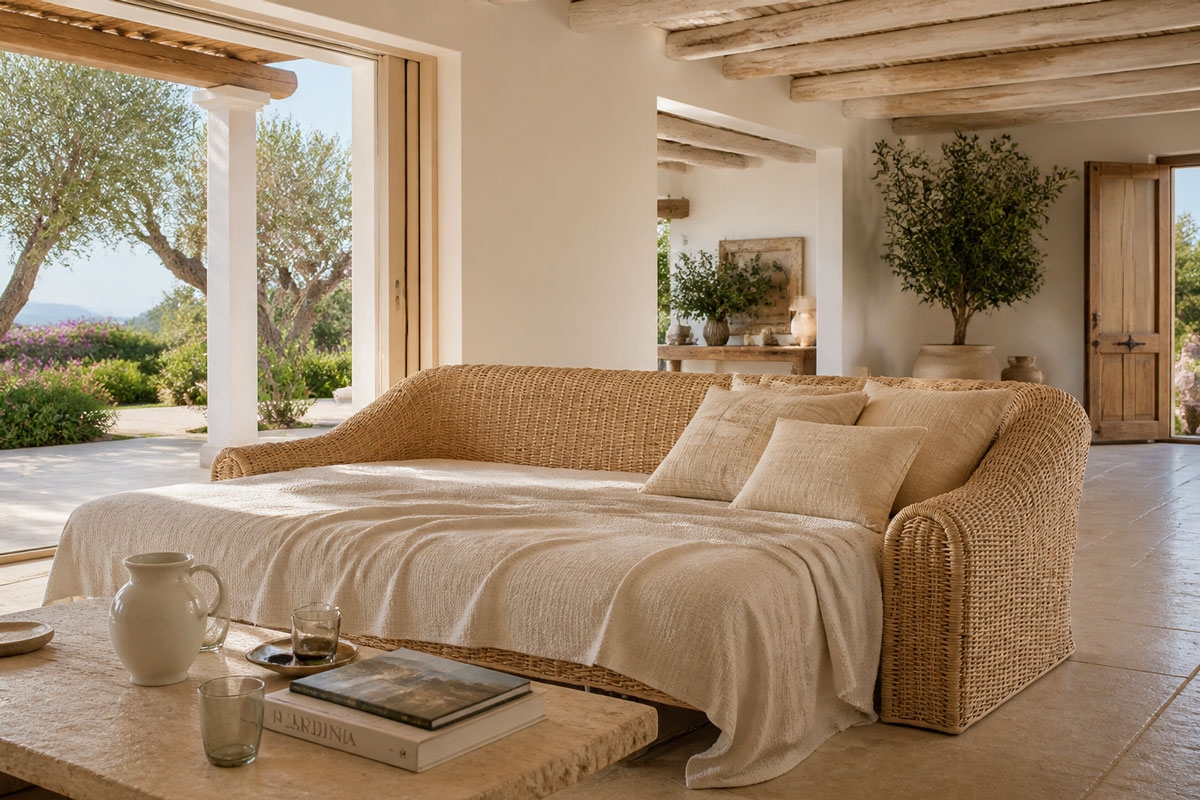 Palatino - sofa bed - Rattan