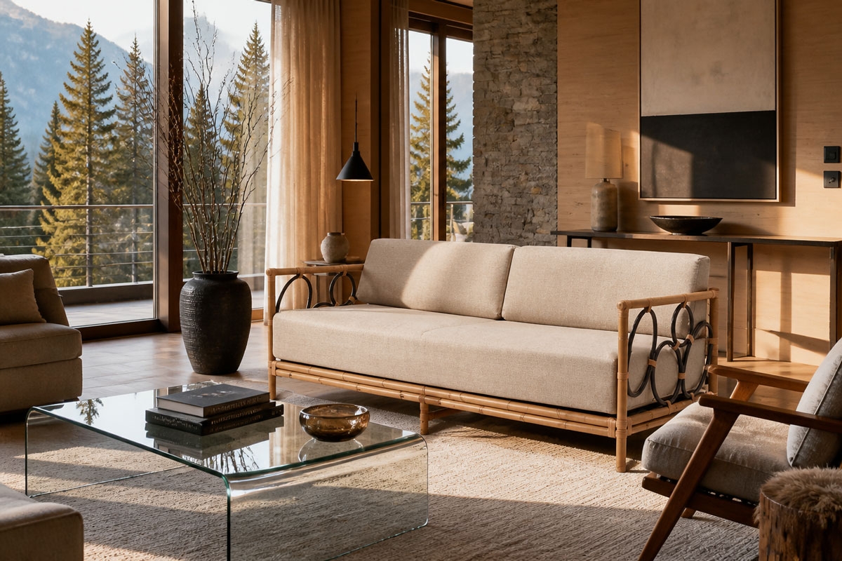 Bouble - divano 3 posti - Rattan
