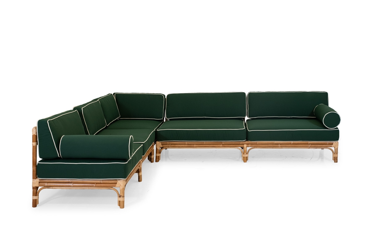 Mediterraneo - divano ad angolo - Rattan
