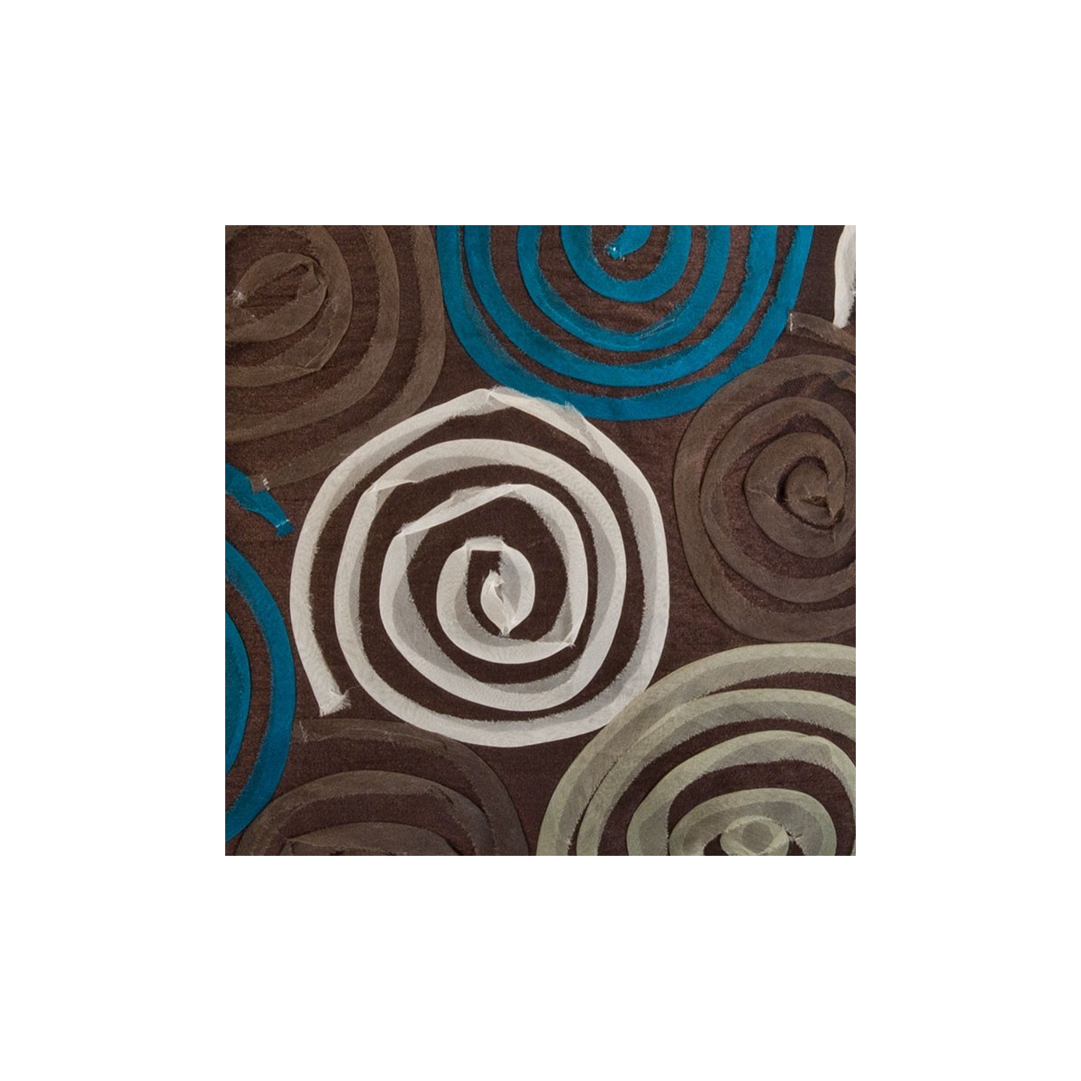 Fodera cuscino in cotone color Cioccolato con righe a contrasto color ecrù.